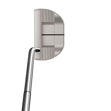 TaylorMade TP Reserve M47 Single Bend Golf Putter being shown at the address position being shown from above, on a white background