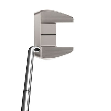 TaylorMade TP Reserve M27 Single Bend Golf Putter being shown from above the club head at the address position